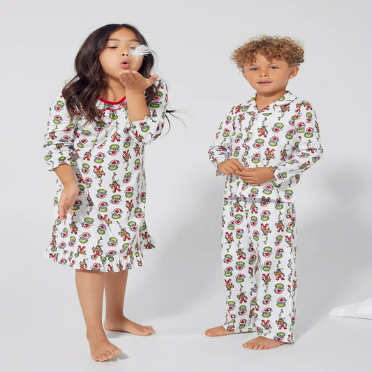 Grinch Toddler Long Sleeve Coat Character Pajama Set, 2-Piece, Sizes 2T-5T