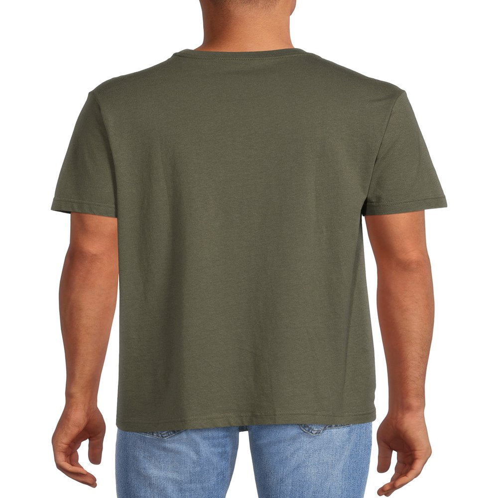 No Boundaries Men's and Big Men's Embroidered T-Shirt with Short Sleeves, Sizes up to 5XL