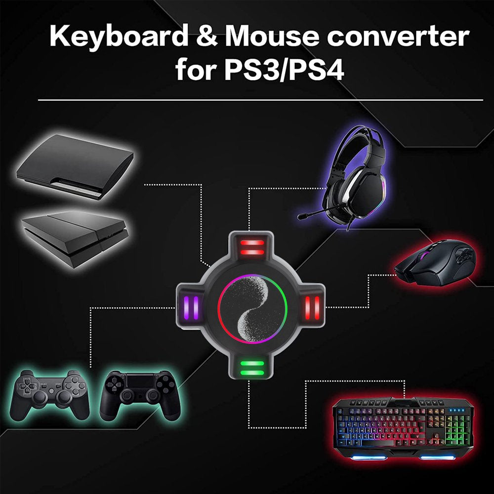 Keyboard and Mouse Adapter Fit for Nintendo Switch OLED, PS4, Xbox One, PS4 Pro Slim, PS3 Slim, Portable Game Keyboard Mouse Controller Gamepad Gaming Mice Converter