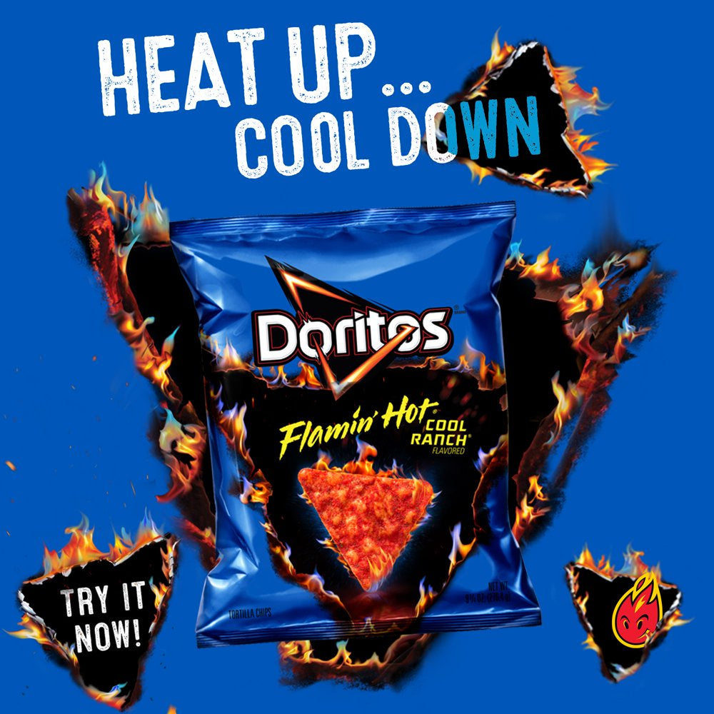 Doritos Flamin' Hot Nacho and Cool Ranch Tortilla Chips Snacks Variety Pack, 1 oz Bags, 40 Count