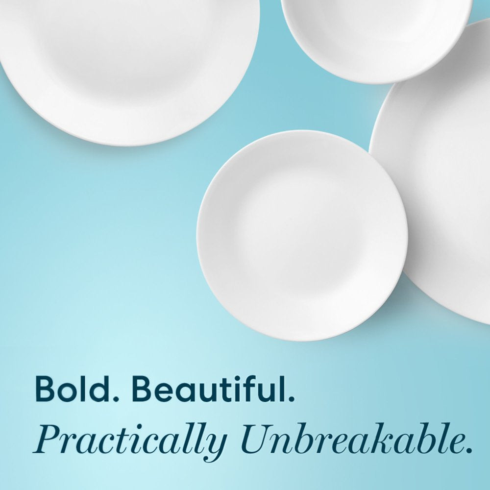 Corelle®- Winter Frost White, round 12-Piece Dinnerware Set