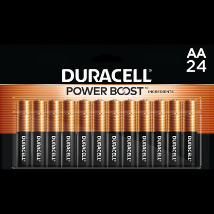 Duracell Coppertop AA Battery with POWER BOOST™, 24 Pack Long-Lasting Batteries