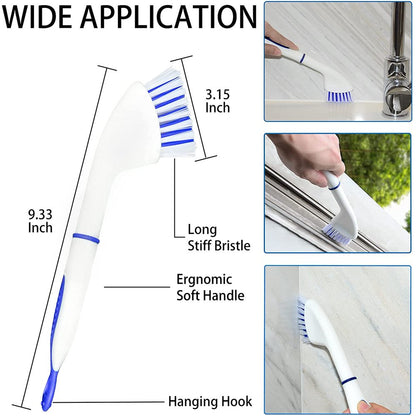 Floor Scrub Brush, ITTAR Cleaning Scrubber with Long Handle & Small Grout Brush