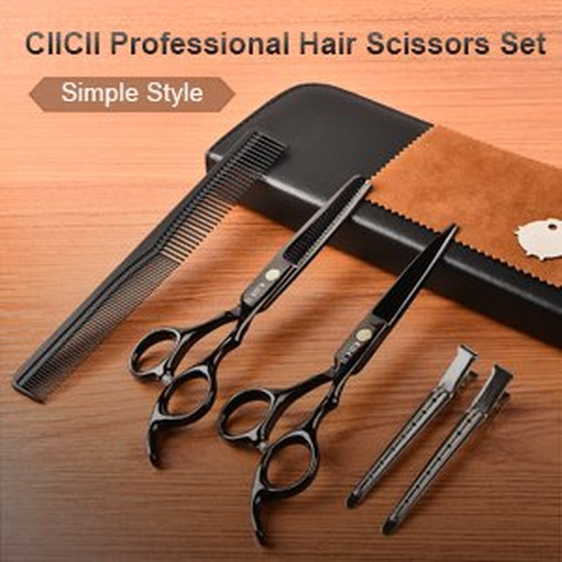 Hair Cutting Scissors Shears/Thinning/Set, CIICII 8 Pcs Professional Hairdressing Scissors Set