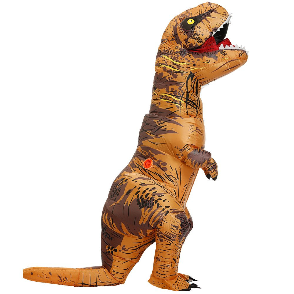 T-Rex Inflatable Dinosaur Costume for Adult, Blow up Jurassic Costume Dress Cosplay Decorations for Halloween Christmas Party, One Size