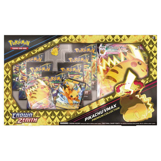 Pokemon Trading Card Games Crown Zenith Special Collection  Pikachu Vmax - 7 Booster Packs Included