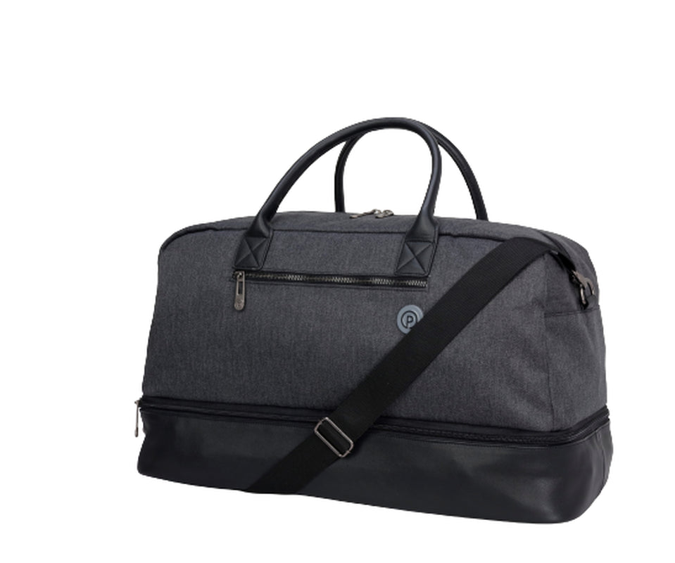 Protege 21 In Drop-Bottom Weekender Travel Duffel Bag, Charcoal