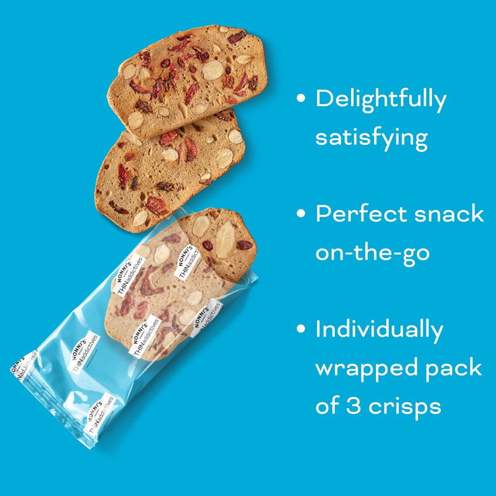  Cranberry Almond Thin Cookies, 18 Count - 6 Packs of 3 Cookies, 4.4 oz