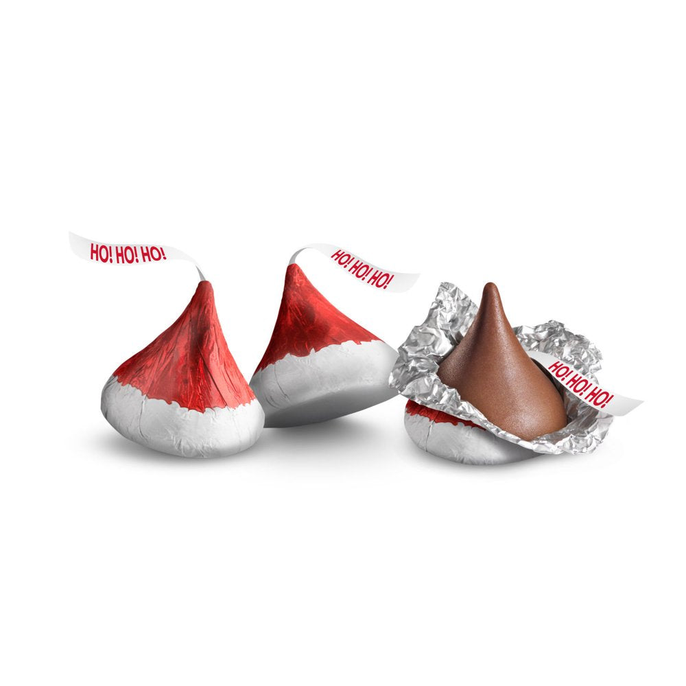 Hershey's Kisses Milk Chocolate Santa Hat Christmas Candy, Bag 10.1 oz