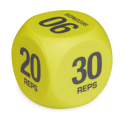 Exercise Workout Dice, 6-Sided, Foam, 2 Pack, Yellow