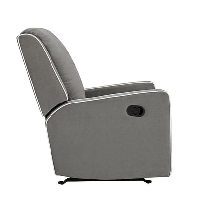 Baby Relax Robyn 2-in-1 Rocker Recliner Chair, Gray Linen