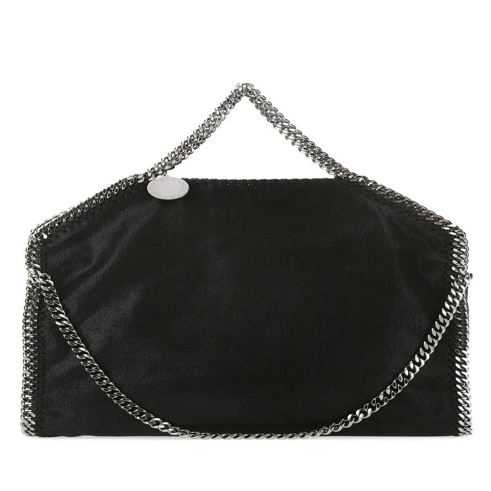 Stella Mccartney Woman Black Shaggy Deer Medium Falabella Handbag