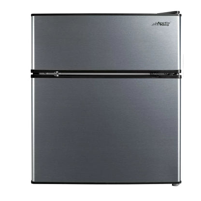 Arctic King 3.2 Cu Ft Two Door Mini Fridge with Freezer, Black, E-Star, ARM32D5ABB