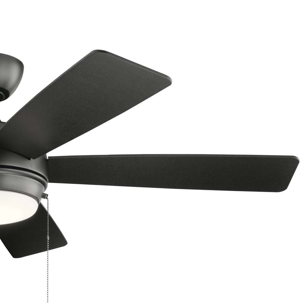 Kichler Starkk 52" Satin Black Integrated LED Ceiling Fan with Reversible Blades