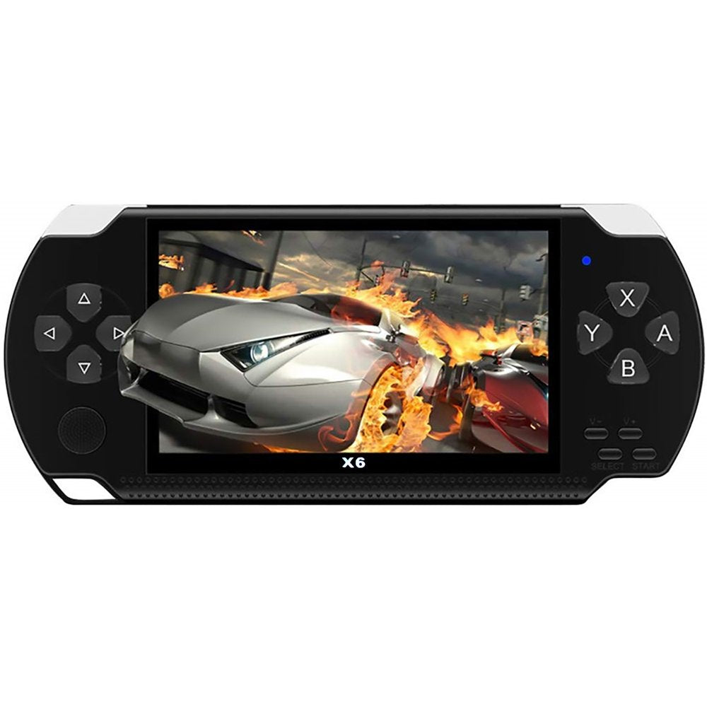 PSP Handheld Game Machine X6, 8GB, with 4.3 inch High Definition Screen, Built-in Over 10000 Free Games, Black