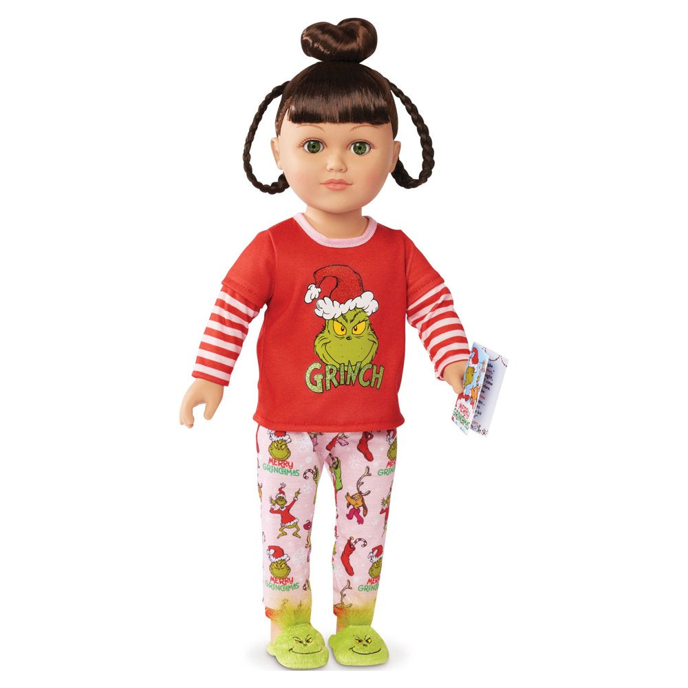 My Life As Poseable Grinch Sleepover 18 inch Doll, Brunette Hair, Green Eyes