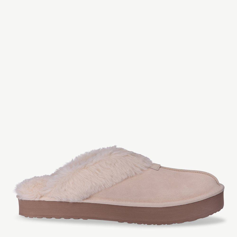  Women's Genuine Suede Platform Slipper