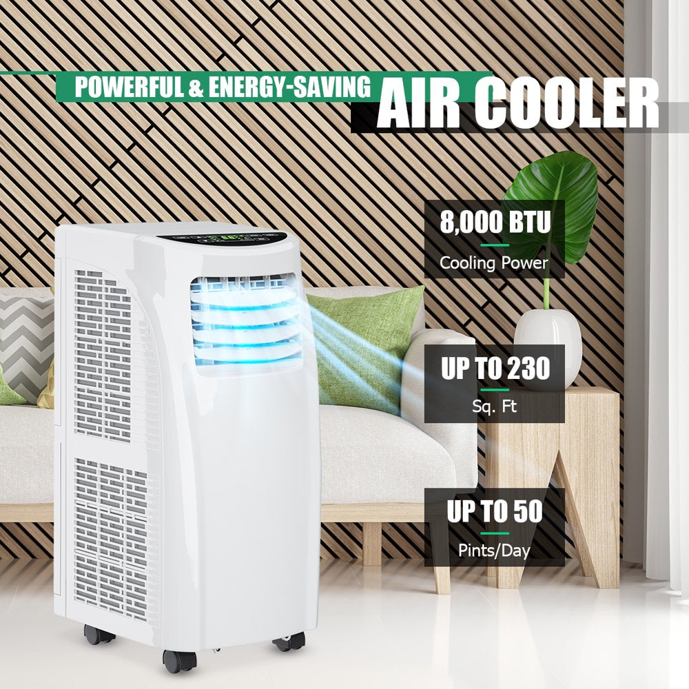 Costway 8000BTU Air Conditioner & Dehumidifier Portable Air Conditioner 5500 BTU (8000BTU ASHRAE)