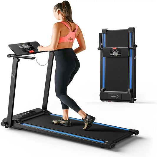 Folding Treadmill, 2.25HP 12HIIT Modes 265 Lb Capacity Compact Mini Treadmill for Home Office