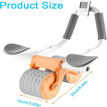 Ab Roller Wheel With Timer, Automatic Rebound Abdominal Wheel, Ab Abdominal Exercise Roller Elbow Support Gym Equipment for Home