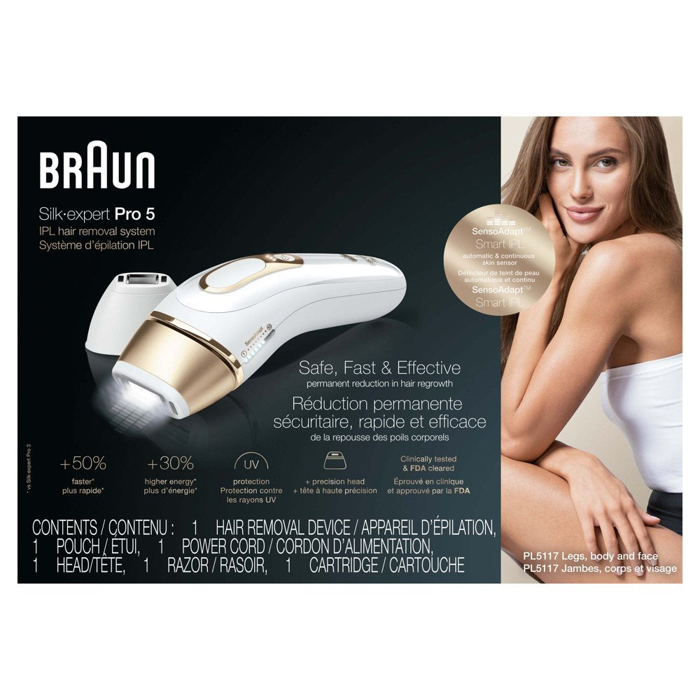 Braun Silk·Expert Pro 5 PL5117 Latest Generation IPL, Permanent Hair Removal