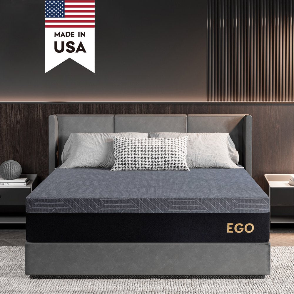 MLILY Ego Black 10 inch Gel Memory Foam Mattress, Twin Mattress in a Box, Medium