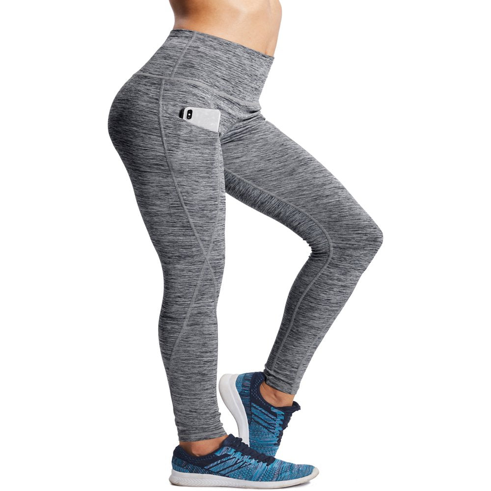 NELEUS Womens Yoga Running Leggings with Pocket Tummy Control High Waist,Black+Gray+NavyBlue,US Size S