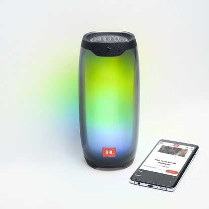 JBL Pulse 4 Waterproof Portable Bluetooth Speaker with Light Show and Sound - Black