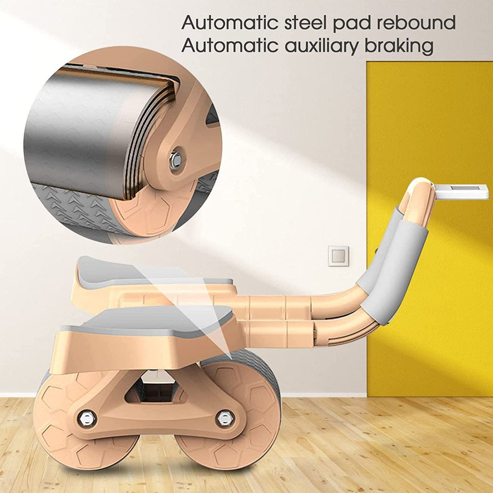 Ab Roller Wheel With Timer, Automatic Rebound Abdominal Wheel, Ab Abdominal Exercise Roller Elbow Support Gym Equipment for Home