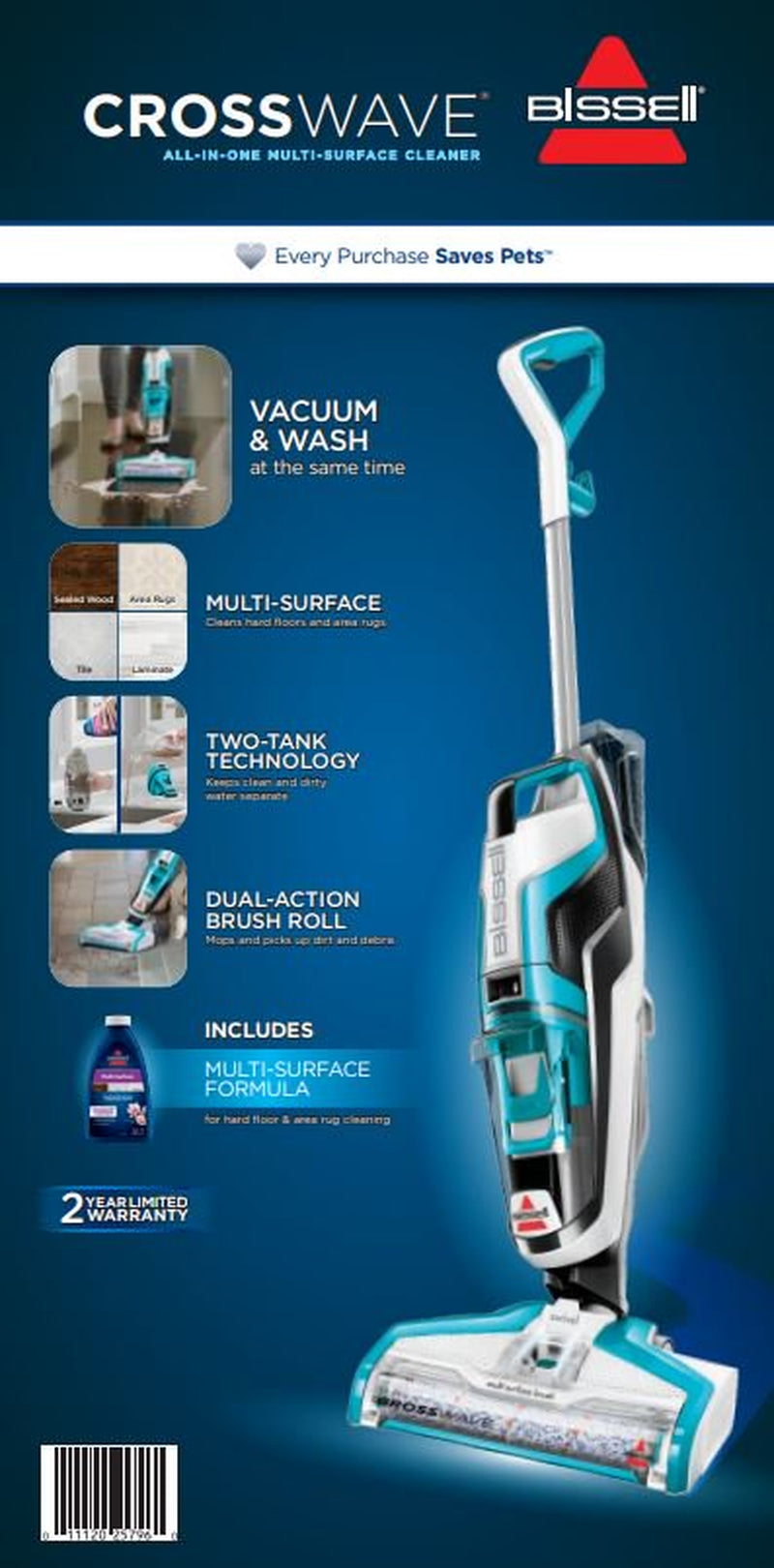 BISSELL CrossWave All-in-One Multi-Surface Wet Dry Vac 2211W