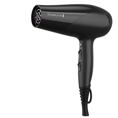 Remington Ceramic Ionic Tourmaline Hair Dryer with Concentrator and Diffuser, 1875 Watts, Black