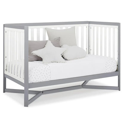 Delta Children Tribeca 4-in-1 Convertible Baby Crib, Greenguard Gold Certified, White/Grey