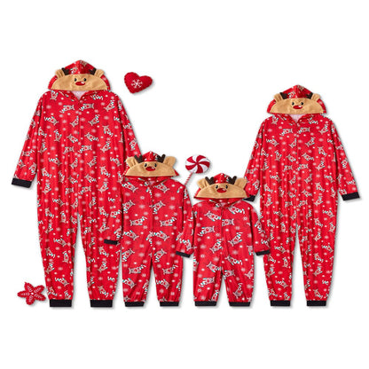 PatPat Reindeer Christmas Family Matching Pajama for Family,Size Baby-Kids-Adult ,Onesie,Unisex