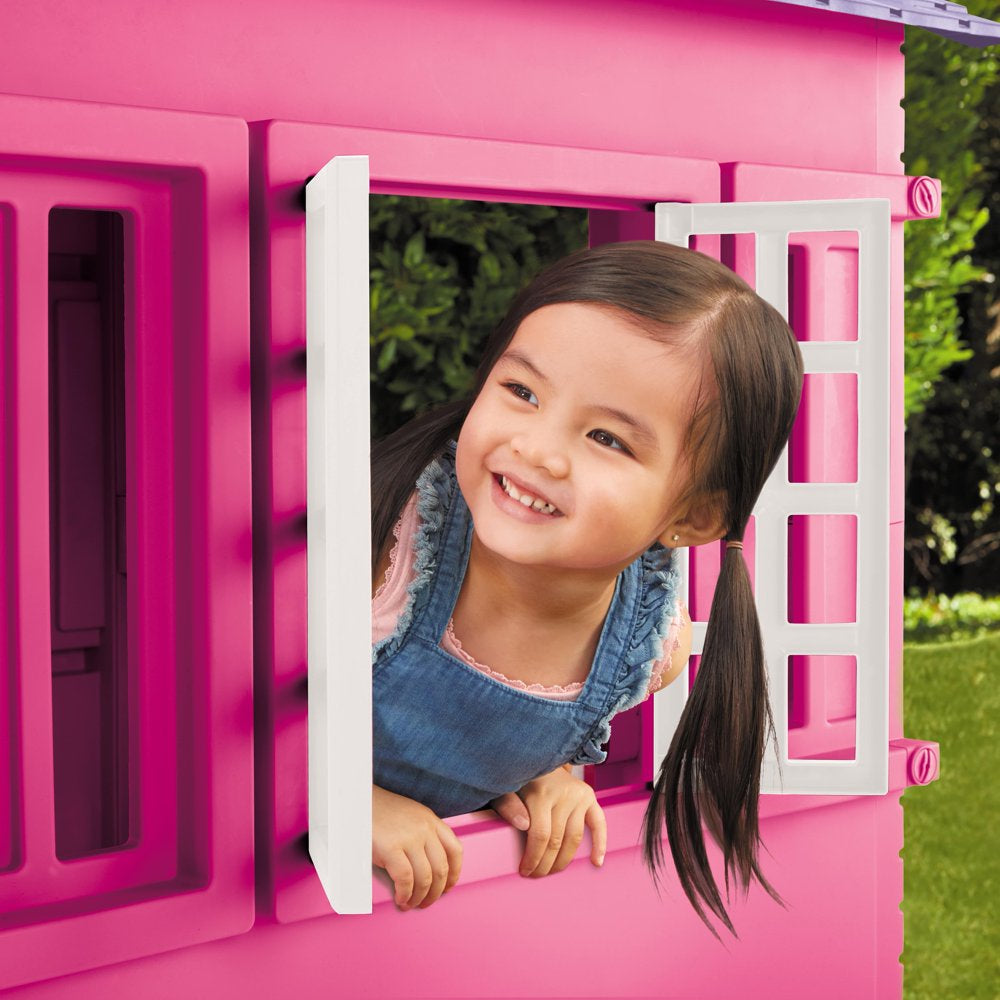 Little Tikes Cape Cottage House, Pink - Pretend Playhouse for Girls Boys Kids 2-8 Years Old