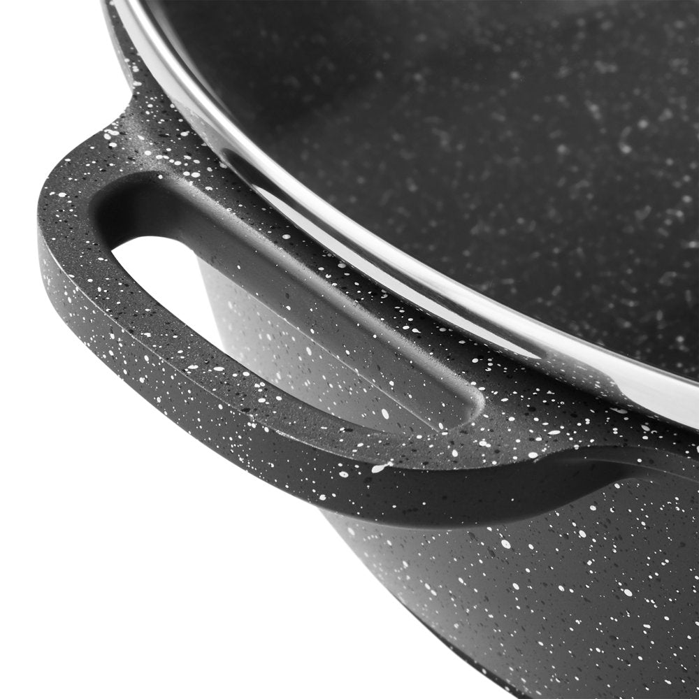 The Pioneer Woman Prairie Signature 4-Quart Cast Aluminum Jumbo Cooker Frying Pan, Charcoal Speckle