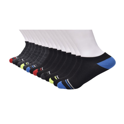 Wonder Nation Boys No-Show Socks with Stripes, 15-Pack, Size S (Shoe Size 4.5-8.5)