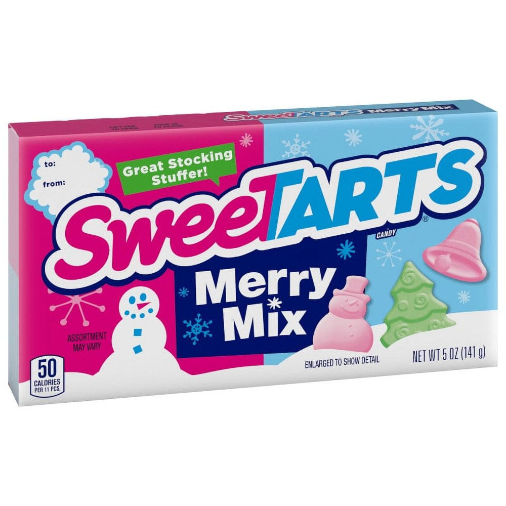 SweeTarts Merry Mix Theater Box, Holiday Candy, 5oz