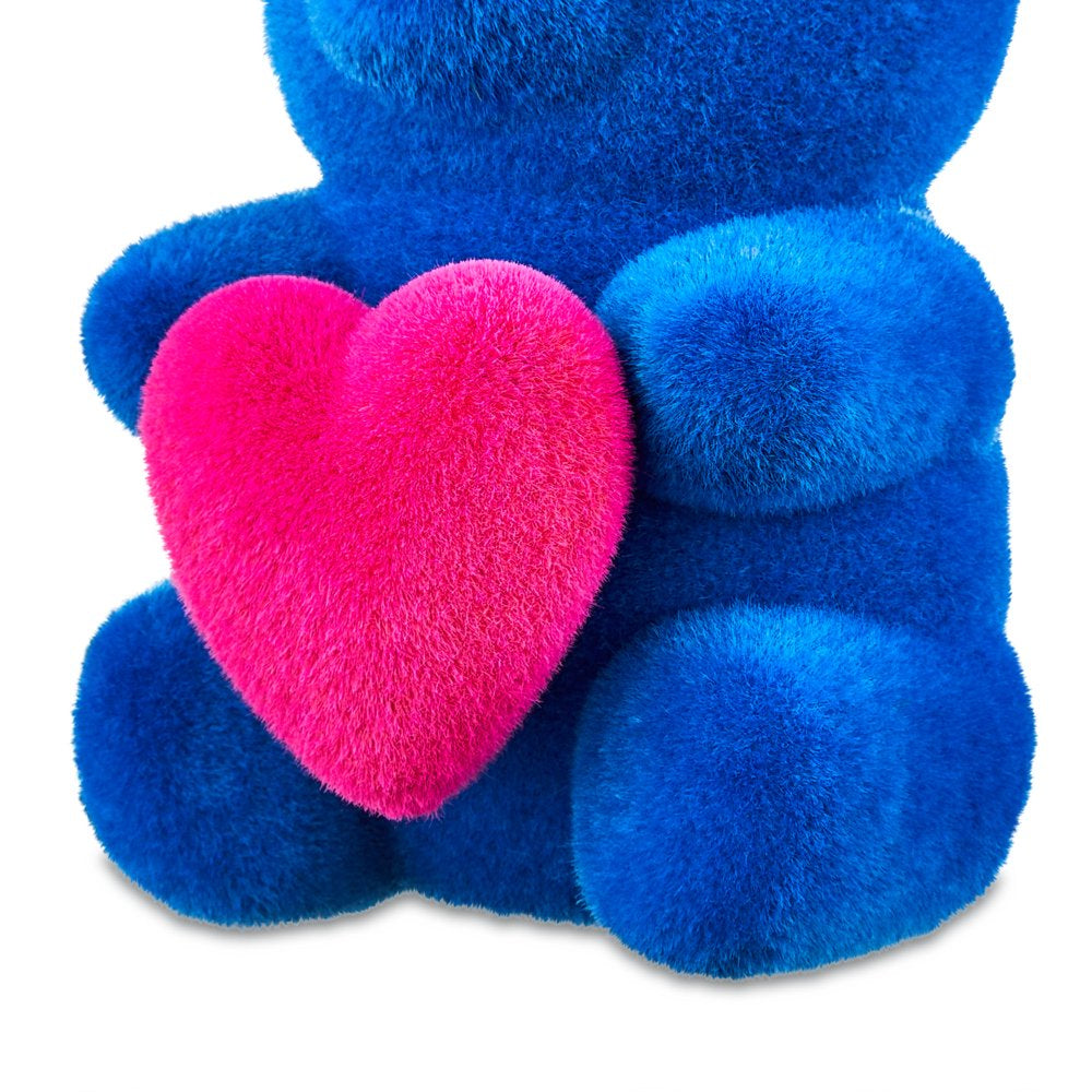 Valentine's Day 8 in Large Flocked Blue Bear Decor by Way To Celebrate