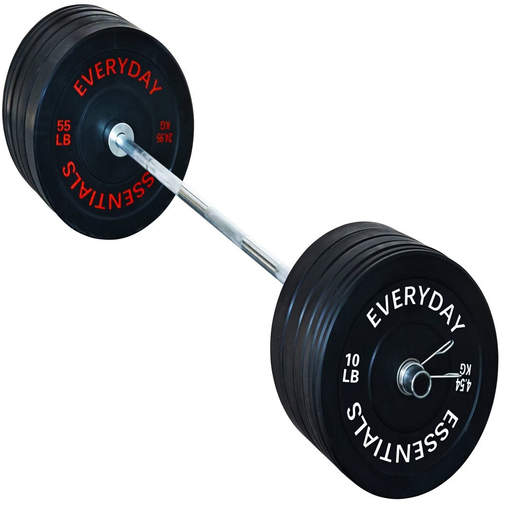 BalanceFrom Olympic Bumper Plate Weight Plate with Steel Hub, Black, 10 lbs Single