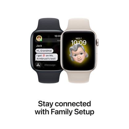 Apple Watch SE (1St Gen) GPS + Cellular 44Mm Space Gray Aluminum Case Midnight Sport Band - Regular with Family Set Up