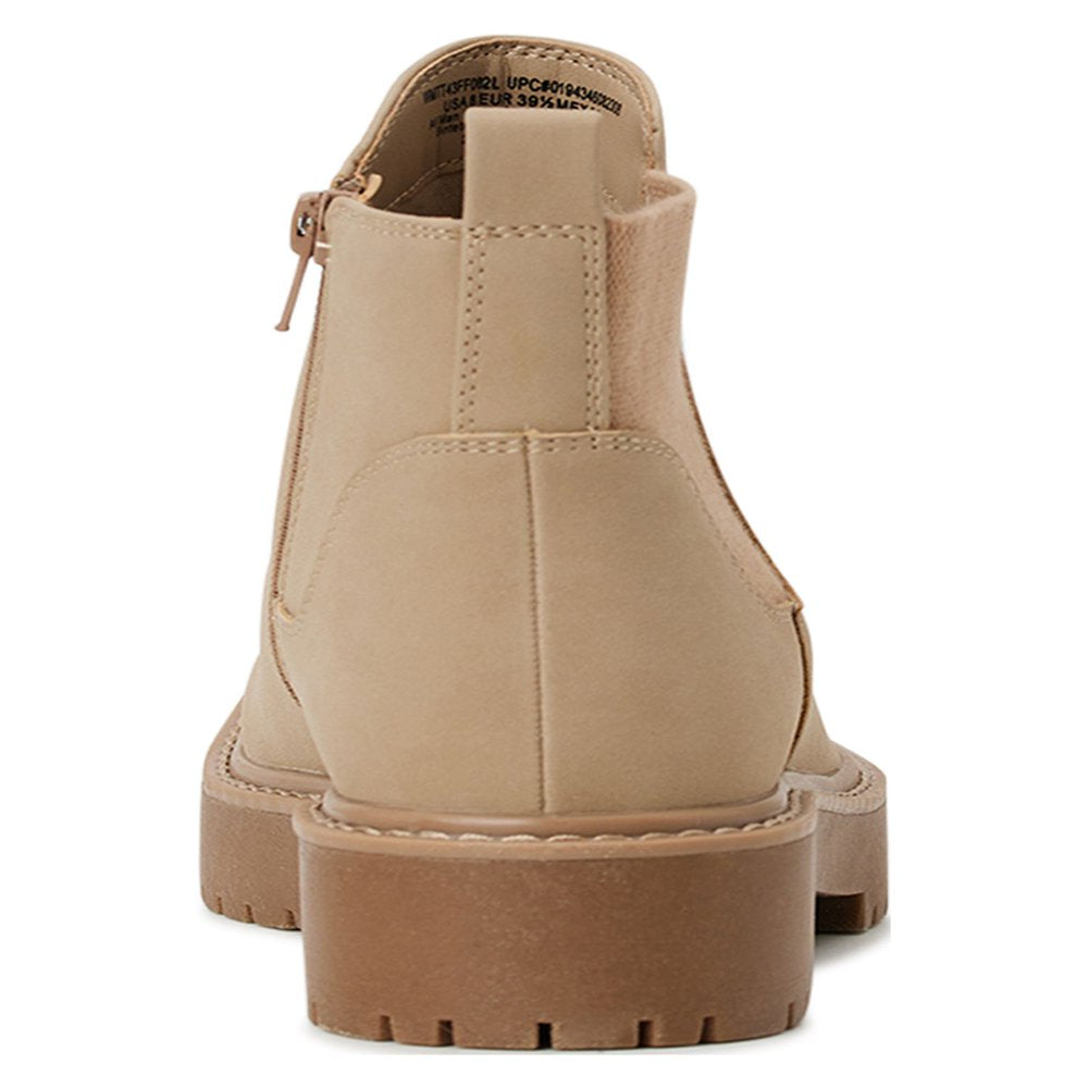 Women's Faux Suede Chelsea Boots with Lug Sole