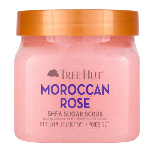 Tree Hut Moroccan Rose Shea Sugar Exfoliating and Hydrating Body Scrub, 18 oz.