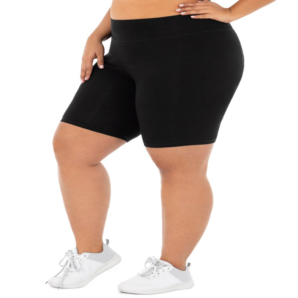 Athletic Works Women'S plus Size Core Active Dri-Works Bike Short, 2-Pack