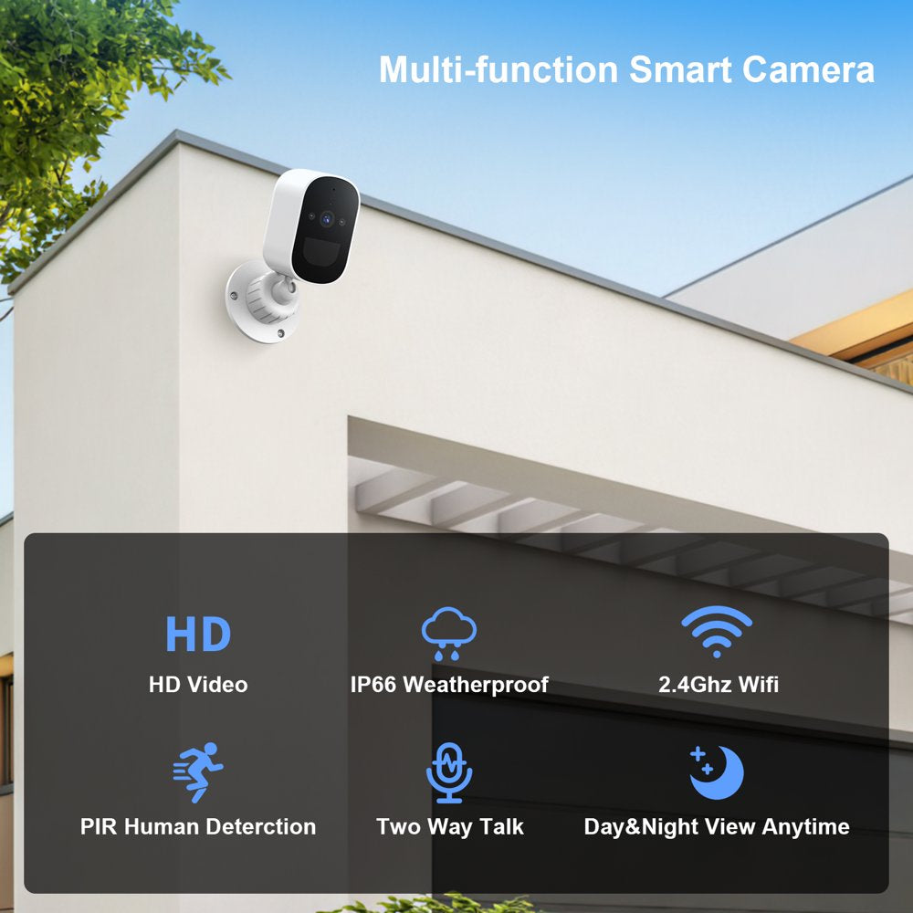 TOPVISION Wireless Security Cameras Outdoor with Spotlight, 4MP WiFi Cameras for Home Security System, Surveillance Camera with Color Night Vision, IP65 Weatherproof, 2-Way Talk, PIR Motion Detection