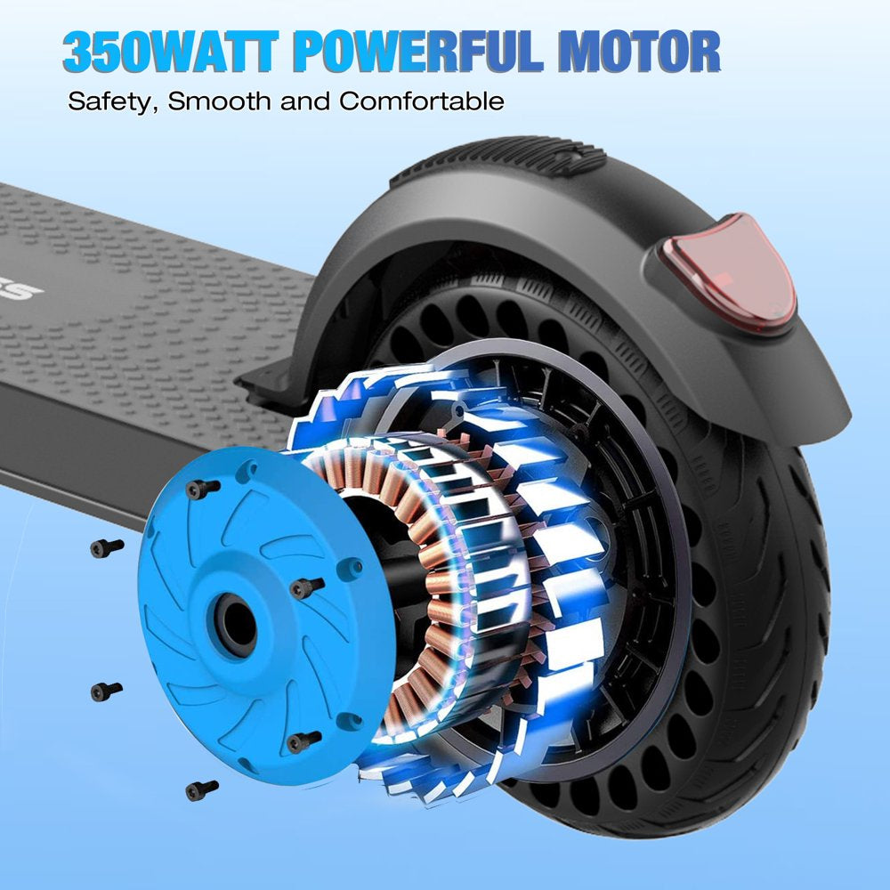 EVERCROSS Electric Scooter - 8" Tires, 350W Motor up to 15 MPH & 12 Miles, 3 Speed Modes & Foldable