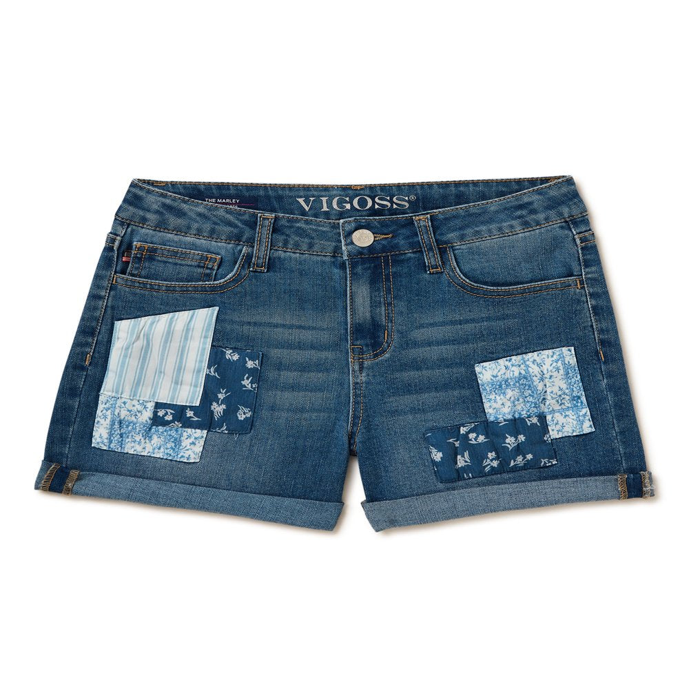  Girls Mom Fit Denim Shorts, Sizes 7-14