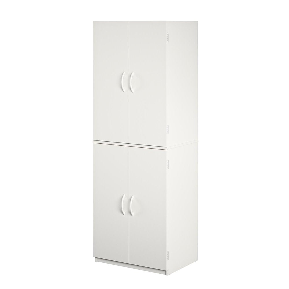 Mainstays 4-Door 5' Storage Cabinet, White Stipple