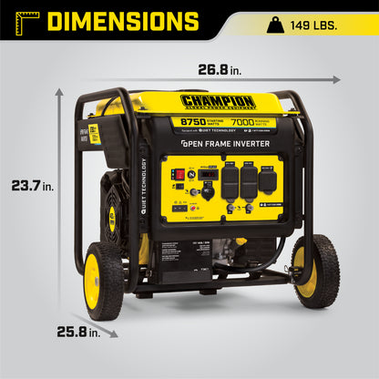 Champion Power Equipment 8750-Watt Open Frame Inverter with Electric Start