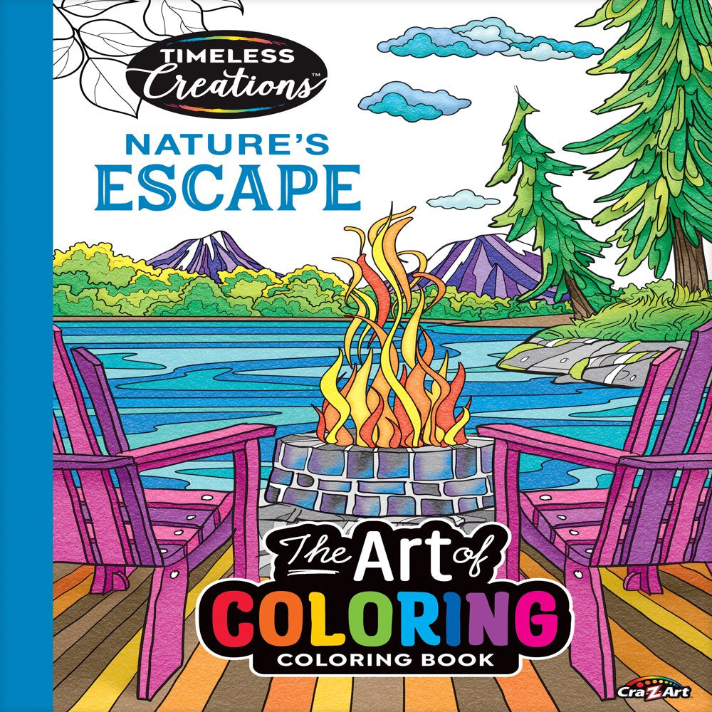 Cra-Z-Art Timeless Creations Adult Coloring Book, Nature's Escape, 64 Pages