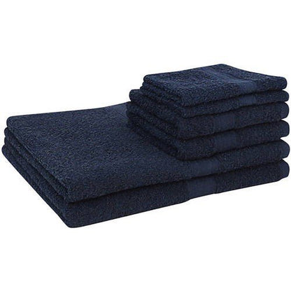  Solid 6-Piece Bath Towel Set, School Grey